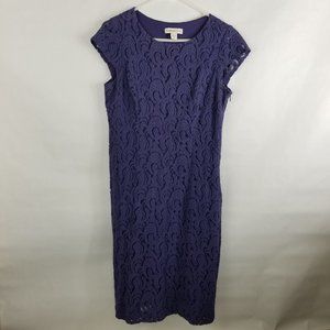 Coldwater Creek Knitted Dress with Liner Size P12 Purple